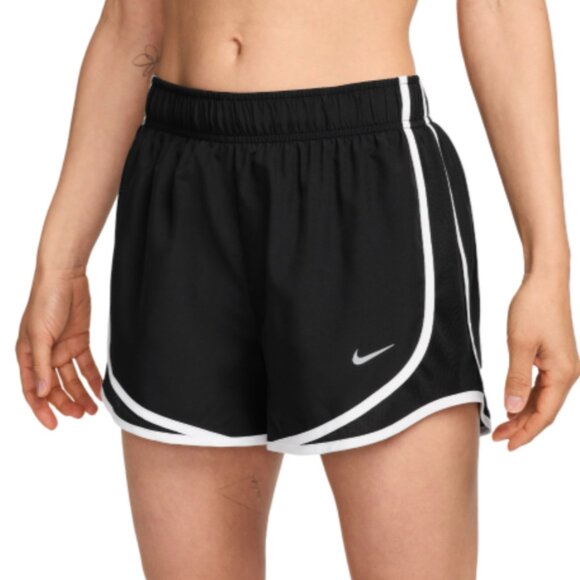 Nike • NWOT Black & White Dri-FIT Tempo Mid-Rise Brief-Lined Running Shorts - Picture 1 of 12